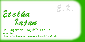 etelka kajan business card
